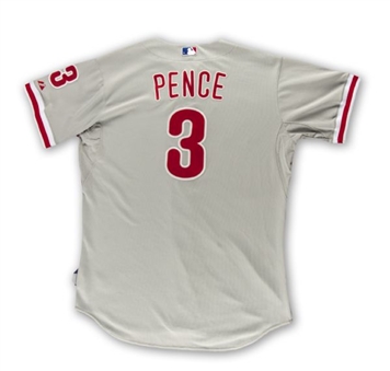 2012 Hunter Pence Philadelphia Phillies Game Worn Road Jersey (Phillies LOA)